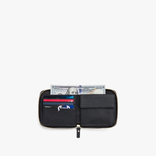 Lauren Hand Bag Inc Saffiano Leather Small Wallet in Black, Gold, and Grey