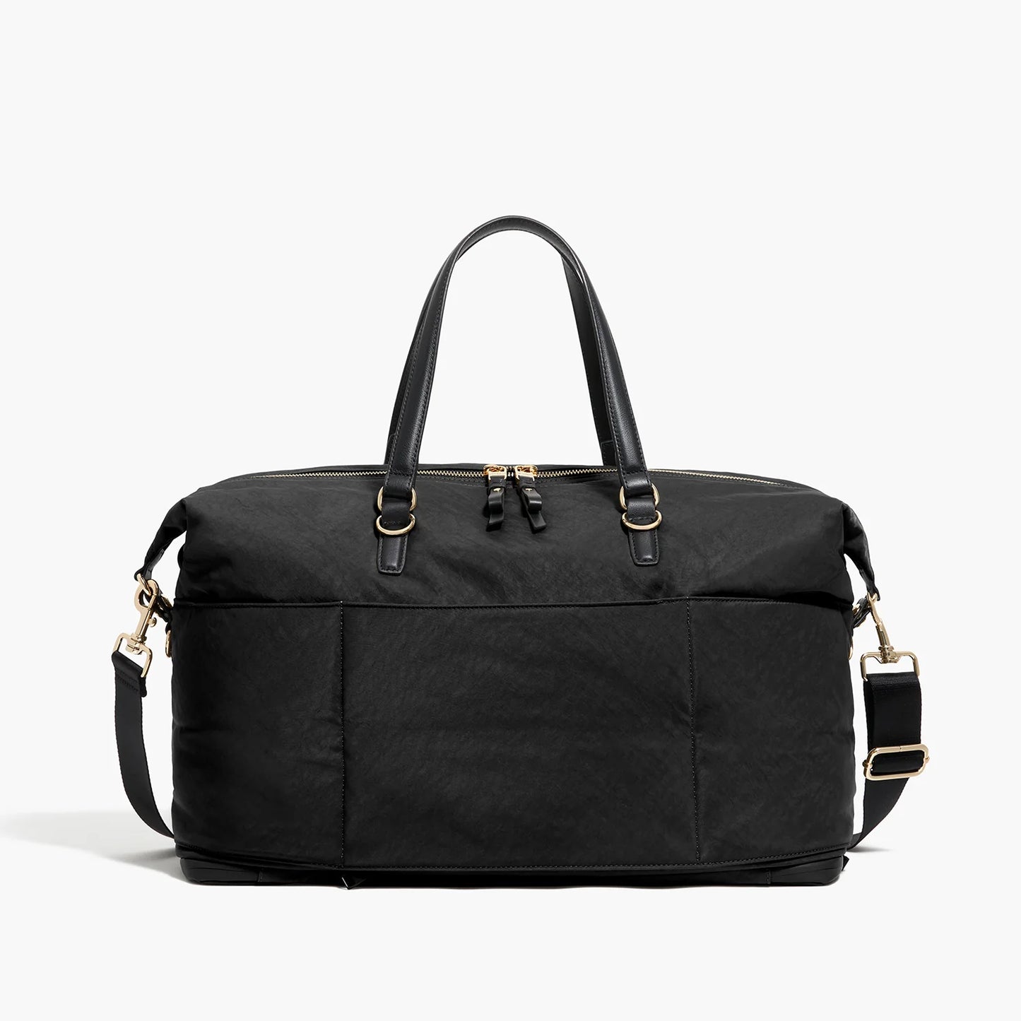 Lauren Hand Bag Inc Weekender - Recycled Nylon in Black/Gold/Camel