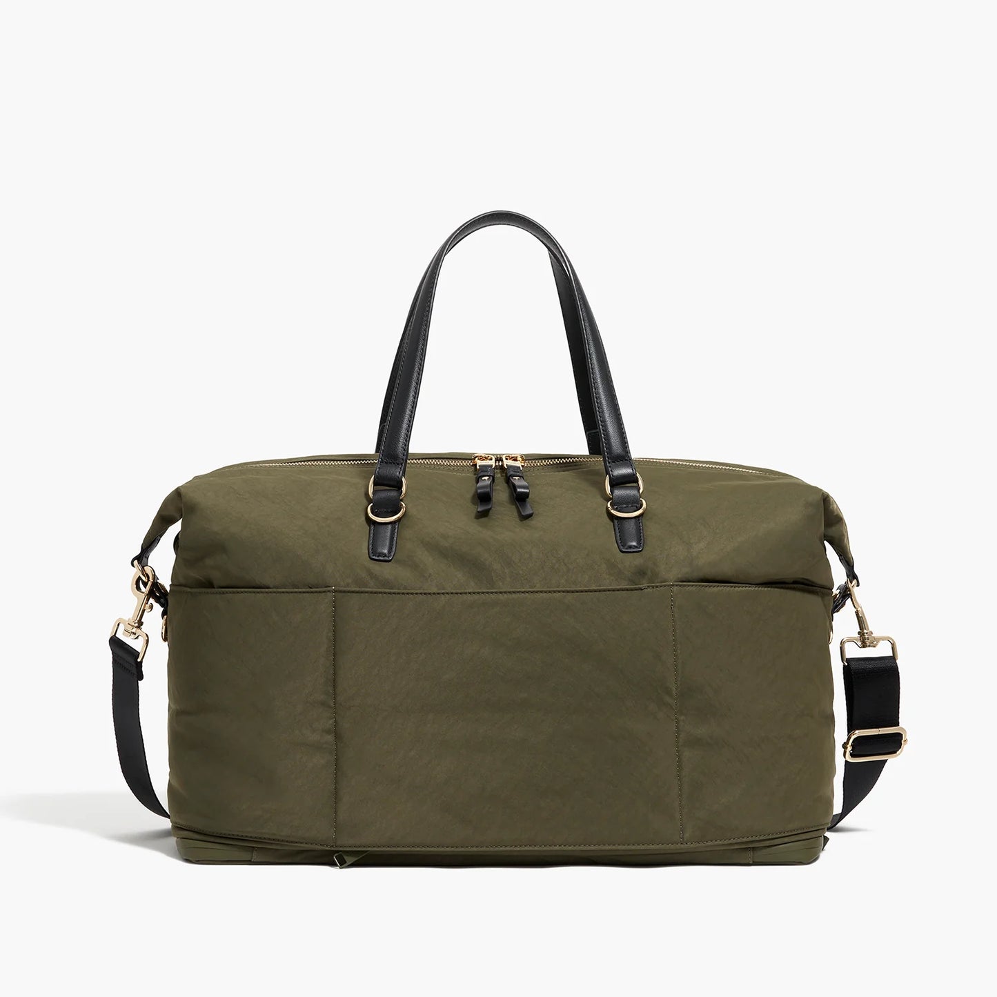Lauren Hand Bag Inc Recycled Nylon Weekender Bag - Green/Gold/Camel