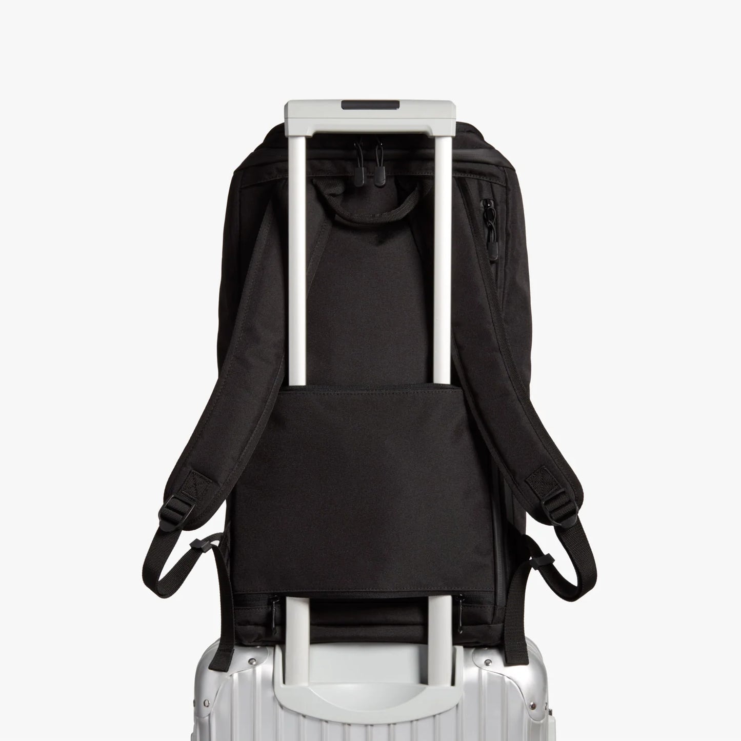 Lauren Hand Bag Inc 600D poly backpack onyx black grey wave back view
