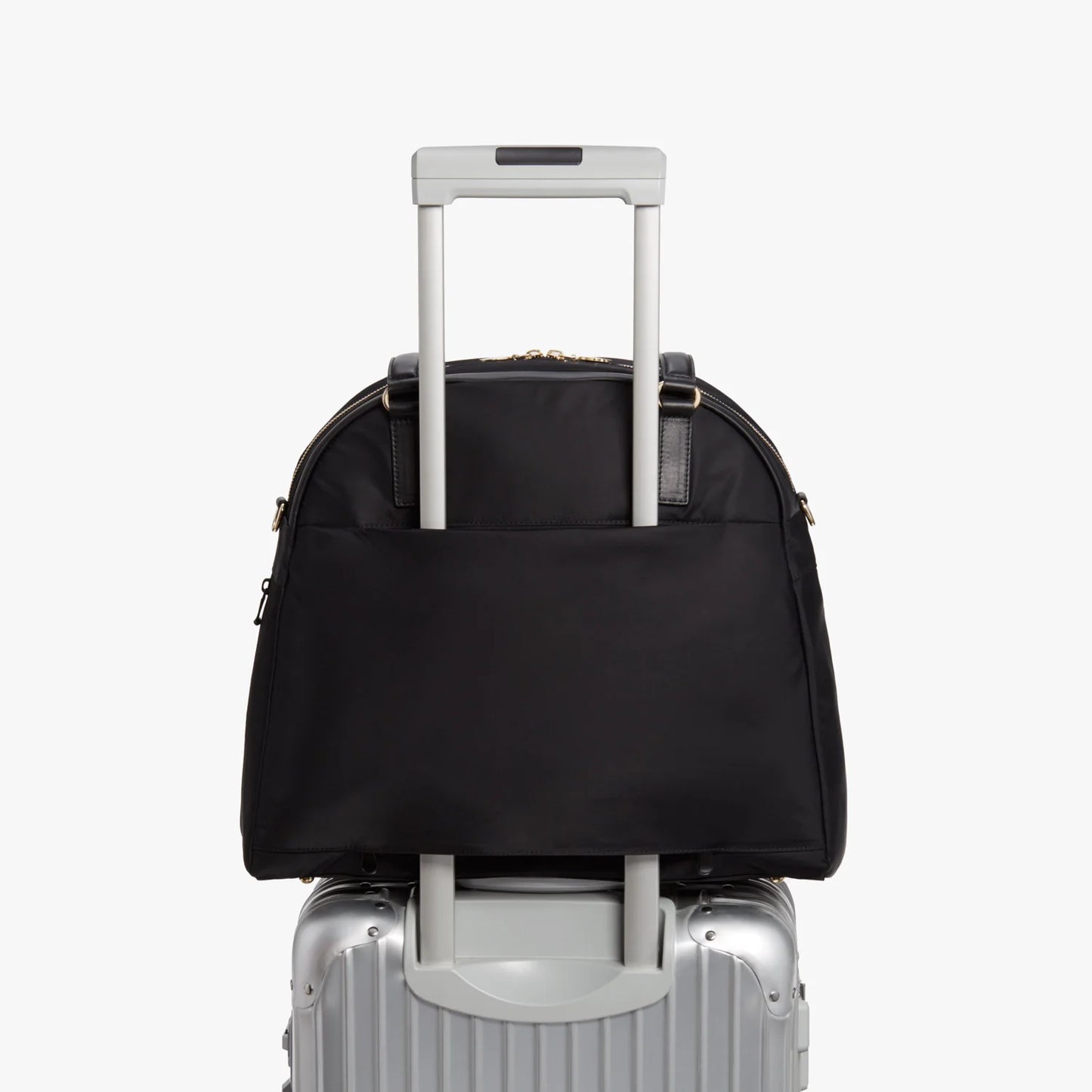 Lauren Hand Bag Inc nylon laptop bag black gold grey side view