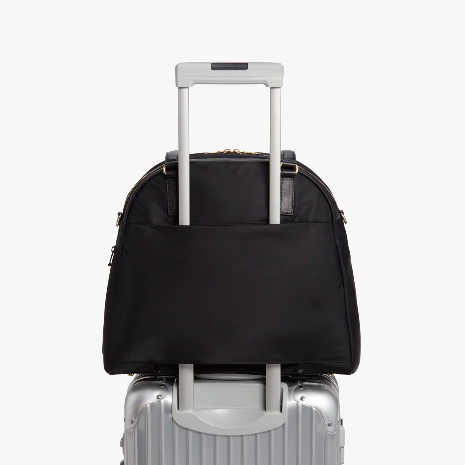 Lauren Hand Bag Inc nylon laptop bag black gold grey side view