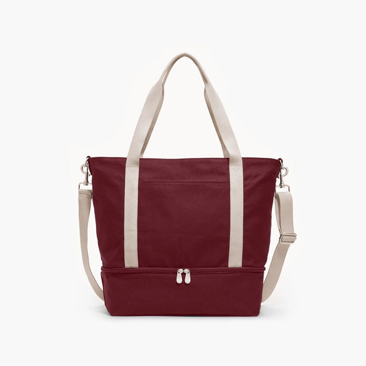 Lauren Hand Bag Inc Deluxe Tote in Eco-Friendly Canvas Cabernet